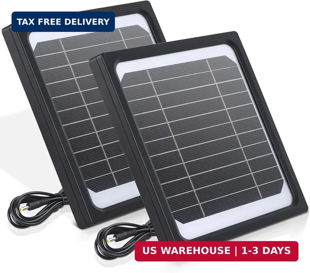 5W 12V Solar Panel for Trail Camera – Waterproof Solar Charger Kit with 5200mAh