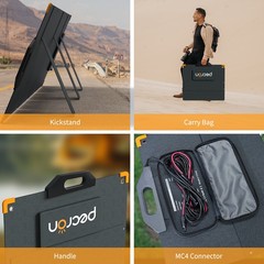 PECRON Portable Power Station E3800LFP 4200W LiFePO4 & 2X200W solar panel