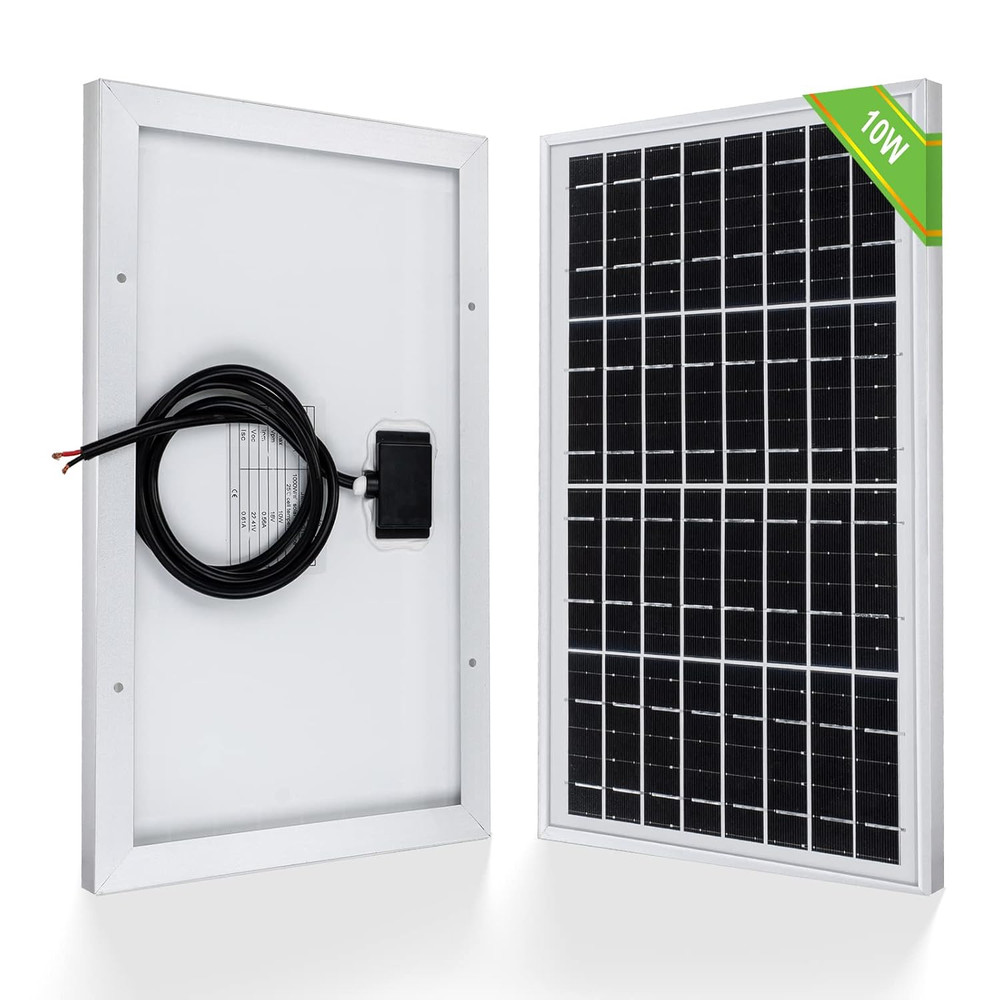10W Solar Panel Battery Charger Portable for Charging 12V Battery or Vehicle Gat