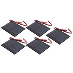5Pcs Mini Solar Panel Battery Cell Board Module With 30cm Wire DC 0.65W 1.5V
