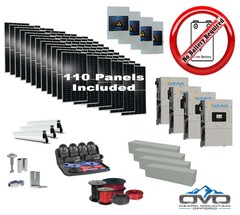 60KW Complete Offgrid Solar Kit + 4x 15K Sol-Ark Inverter +60.5KW Solar with Mou