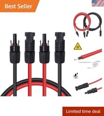 Durable 20FT UV Resistant Solar Panel Extension Cable – Male & Female Connectors