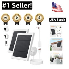 4W Solar Panel Kit for Ring Camera – 10ft Cable & 360-Degree Mount Included