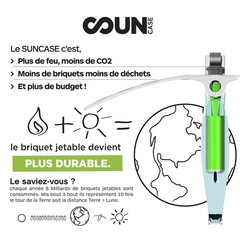 Suncase Solar Lighter Compact Ecofriendly Solar Powered Windproof Waterproof Ult