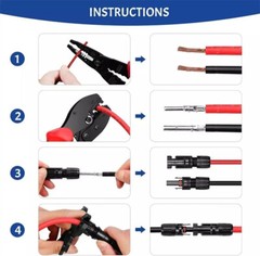 5-100Pairs Solar Panel Cable Wire Connectors Kit Male& Female Waterproof Adapter