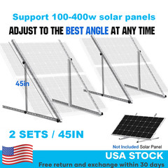 45in Adjustable Solar Panel Mounting Bracket RV System Roof Camp RV Tilt 2 Sets