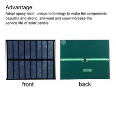 Mini Solar Panel Cell 4V 200mA 0.8W 100mm x 80mm for DIY Project Pack of 1