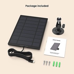 ieGeek USB Port Solar Panel for Security Camera Outdoor Charger for CCTV Camera