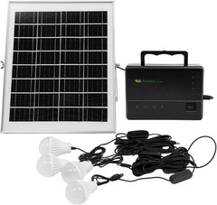 Solar Generator with 4 LED Bulbs & Solar Panel Portable Home Solar Power System