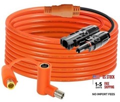 Solar Connector to DC 8mm Adapter Cable 12AWG + 14AWG Tinned Copper Wire 20FT