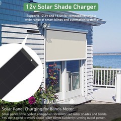 Rollerhouses Solar Panel Charger 12.6V/16.4V 5.9W for Motorized Blinds & Shades