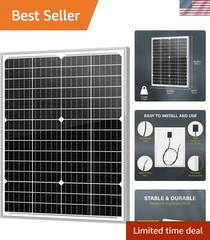 High-Performance 35W Solar Panel for Charging RVs, Boats, and Security Devices