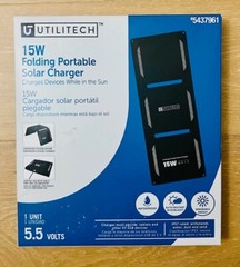 NEW – 15w PORTABLE SOLAR CHARGER – USB – UTILITECH