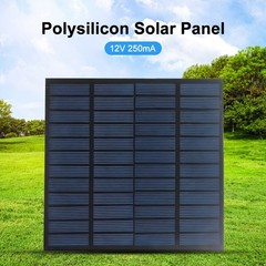 3 Watts Solar Panel 18.6 Percent High-Efficiency Polysilicon Power Charger ZZYU