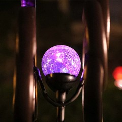 Solar Powered Glass +- for Solar Wind Spinner Solar Light Parts (Bronze)
