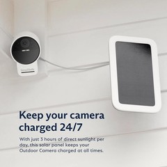 Solar Panel for Outdoor Security Camera,White