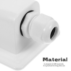 Single Solar Cable Entry Box ABS Durable Waterproof White for Roof Panels
