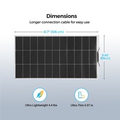 120W Wat Flexible Solar Panel 12V/24V Charging for Home RV Boat Camping Off Grid