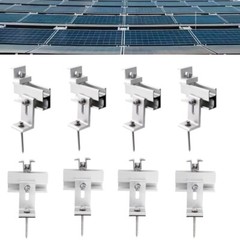 Solar Panel Mounting Rail Rack Bracket Kit Aluminum Fixing Clamps for Roof Mount