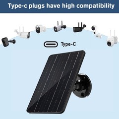 30W 5V Solar Charging Panel for Outdoor CCTV Camera Security Cam Battery Charger