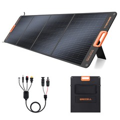 200W Portable Solar Panel for Power Station Foldable Solar Charger w/4 Kickstand