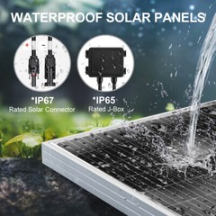 Dokio 4X 100w 400w Rigid Monocrystalline Solar Panel for Home/Caravan/RV/Boat