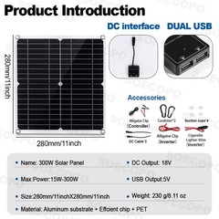 8000W Solar Inverter Kit (12V24V DC to 110V/220V AC) + 2pcs Solar Panels + 100A