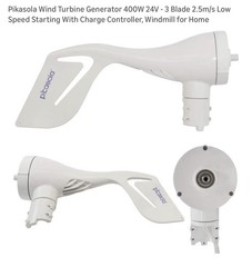 Pikasola Wind Turbine Power Generator 400W 24V – 3 Blade With Charge Controller