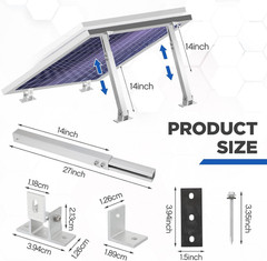 8 Pcs Adjustable Solar Panel Tilt Mount Brackets Aluminum Alloy Solar Panel Moun
