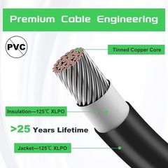 2pcs 10FT 10AWG Solar Extension Cable with Female and Male Connector，with Ext…