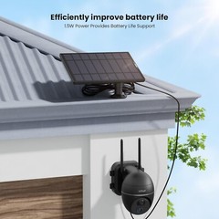 Type-C Port Solar Panel for ieGeek Wireless Battery Security Camera CCTV System