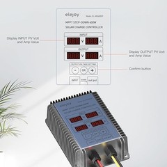High Efficiency MPPT Solar Charge Controller 12V 24V Auto Detection Waterproof