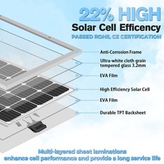 200 Watt Solar Panel 12 Volt Monocrystalline Solar Panel High Efficiency Module