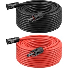 Kimbluth 10 Awg Solar Extension Cable 100Ft Black Red