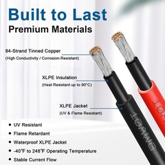 XRDS -RF Solar Panel Cable 50FT, 10AWG Solar Extension Cable with Male and Fe…