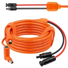 Solar to DC 8mm Charge Extension Cable 20FT,12AWG+14AWG Solar Cable with Sola…