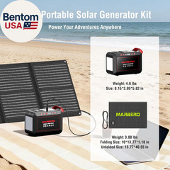 237Wh Solar Generator with Solar Panel Included Portable Power Station 300W Pure