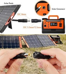 Solar Panel Adapter, DC7909 Female to DC5525 Male Connector, 8mm to 5.5mm, fo…