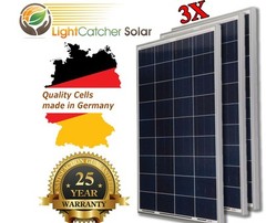 (3 pcs) 100W Watts 100 Watt Solar Panel Off Grid 12 Volt 12V RV Boat Off Grid +