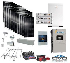 10KW Complete Offgrid Solar Kit + 15.36kWh Pytes Lithium Battery + 15K Sol Ark I