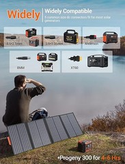 PROGENY 120W Portable Solar Panel USB-C Kickstand Foldable PARALLEL-120W – Black