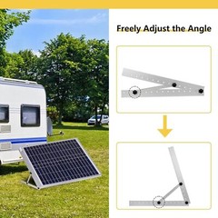 2PCS X Adjustable Solar Panel RV Tilt Mounting Rack Bracket Rooftop Flat Surface