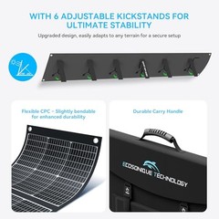 Ecosonique Portable Foldable Solar Panel, 15 lbs CPC Ultra-Lightweight, 300W