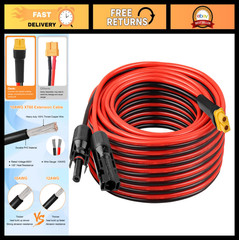 40FT 10AWG XT60 Solar Extension Cable – Thicker Male to Female Connector for Pow