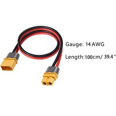 ZHOFONET XT60 Male to Female Connector,XT60 XT60-XT60 1M(3.28ft), Red