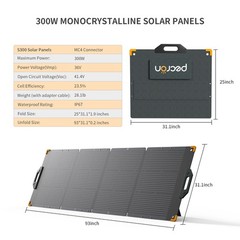 PECRON E1500LFP 2200W 1536Wh Portable Power Station Backup w/300W Solar Panel