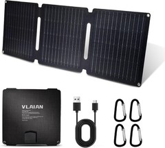 30W Portable Solar Panel,Foldable Solar Panels Charger for Camping Hiking Out…