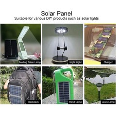 5Pcs Mini Solar Panel Battery Cell Board Module with 30cm Wire 60 x 80 x 3MM