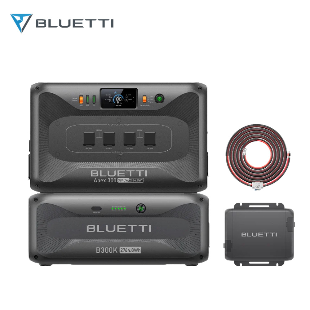 BLUETTI Apex 300 2764Wh Power Station+B300K battery+560W Alternator Charger