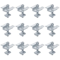 12 Pack Solar Panel Mid Clamps, PV Panel Mounting Bracket, Aluminum for 5/8″ …
